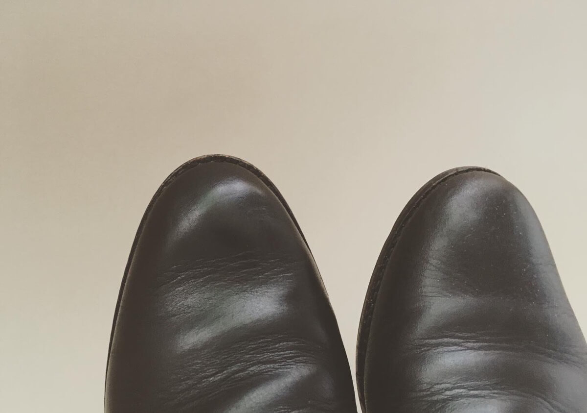 黒のサイドゴアブーツに「コロニルオーガニックプロテクト＆ケア」を使用した靴の比較