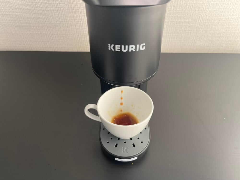 キューリグKB -01抽出中の様子